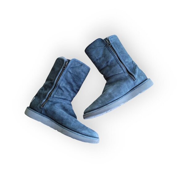 UGG Abree Short II Women’s Charcoal Sheepskin Winter Boots — Size 7 (EUC) - Picture 2 of 14